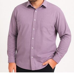 J.Crew Men's Purple Textured Dress‎ Shirt XL 17-17.5 Long Sleeve Button Down